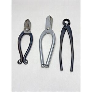 Japan Japanese Bonsai Bonzai Pruning Scissors Shears Mixed Lot Of 3 Vintage